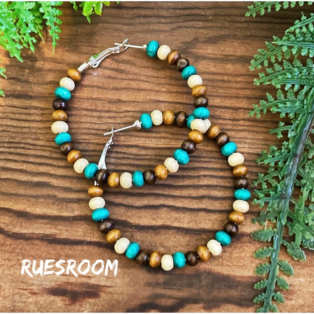 Hoop Earrings/Boho Earrings/Big Hoop Earrings/Colorful Festival Jewelry/Hippie